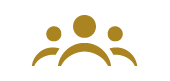 gold icon displaying a trio