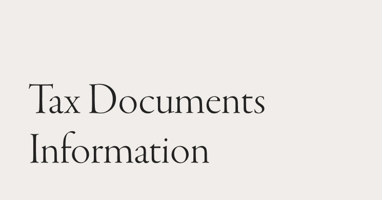 Important Tax Information