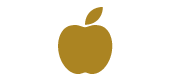 Gold apple, educational events icon