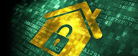 cybersecurity, house, digital lock